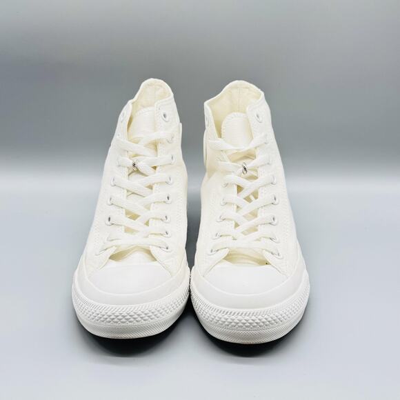 Converse Shoes Men 7.5 White Canvas All Star React 2.0 Footbed High Top Cat Face - Picture 3 of 13